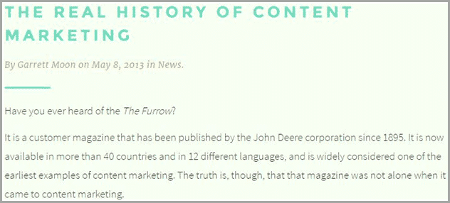 the real history of content marketing for evergreen content