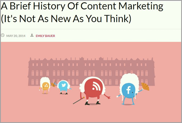 a brief history of content marketing for evergreen content
